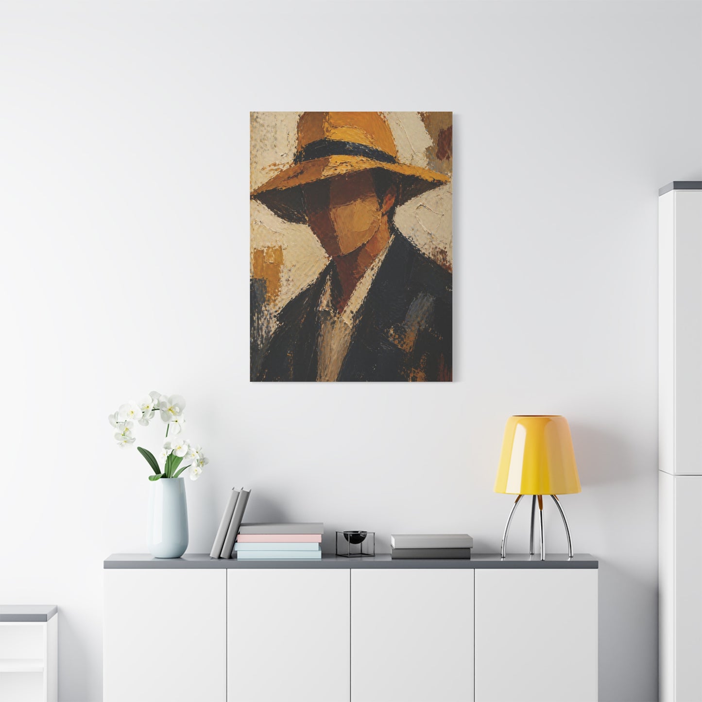 Faceless Impasto Figure Portrait Wall Art & Canvas Print