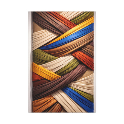 Dimensional Wrapped Fabric Bands Wall Art & Canvas Print