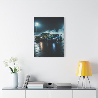 Burnout Ritual – Demon Smoke vs Shelby GT500 Precision Wall Art & Canvas Prints