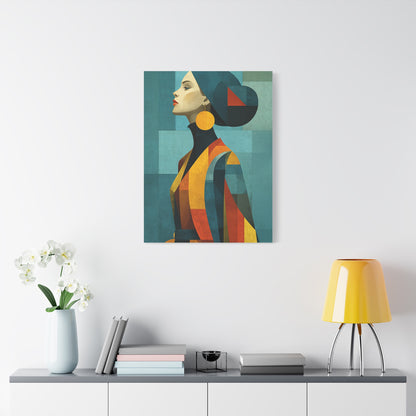 Geometric Fashion Portrait Elegance Wall Art & Canvas Print