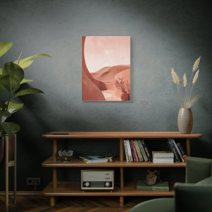 Terracotta Pink Desert Abstraction Wall Art & Canvas Print