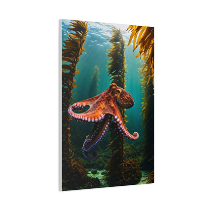 Octopus in Kelp Forest Wall Art & Canvas Prints