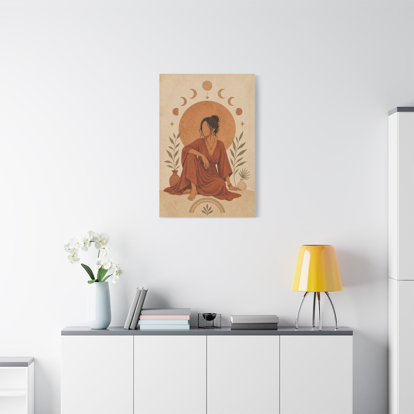 Bohemian Sun Goddess Portrait Wall Art & Canvas Print