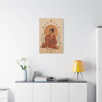 Bohemian Sun Goddess Portrait Wall Art & Canvas Print