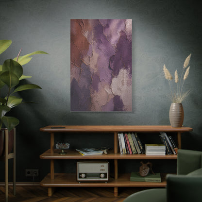 Wabi-Sabi Plum Texture Abstraction Wall Art & Canvas Print