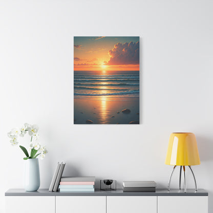 Sunset Tide Glow Coastal Wall Art & Canvas Prints