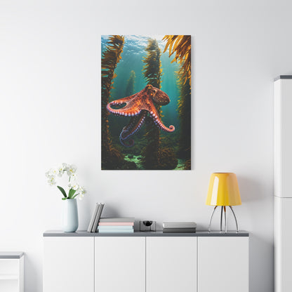 Octopus in Kelp Forest Wall Art & Canvas Prints