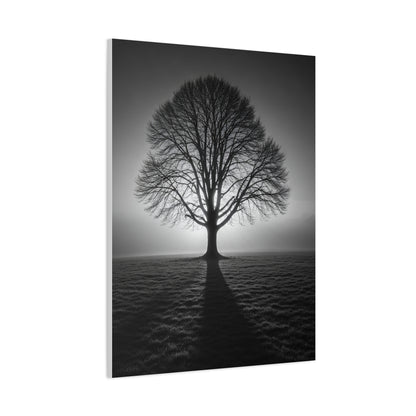 Lone Tree Silhouette Dawn Wall Art & Canvas Prints