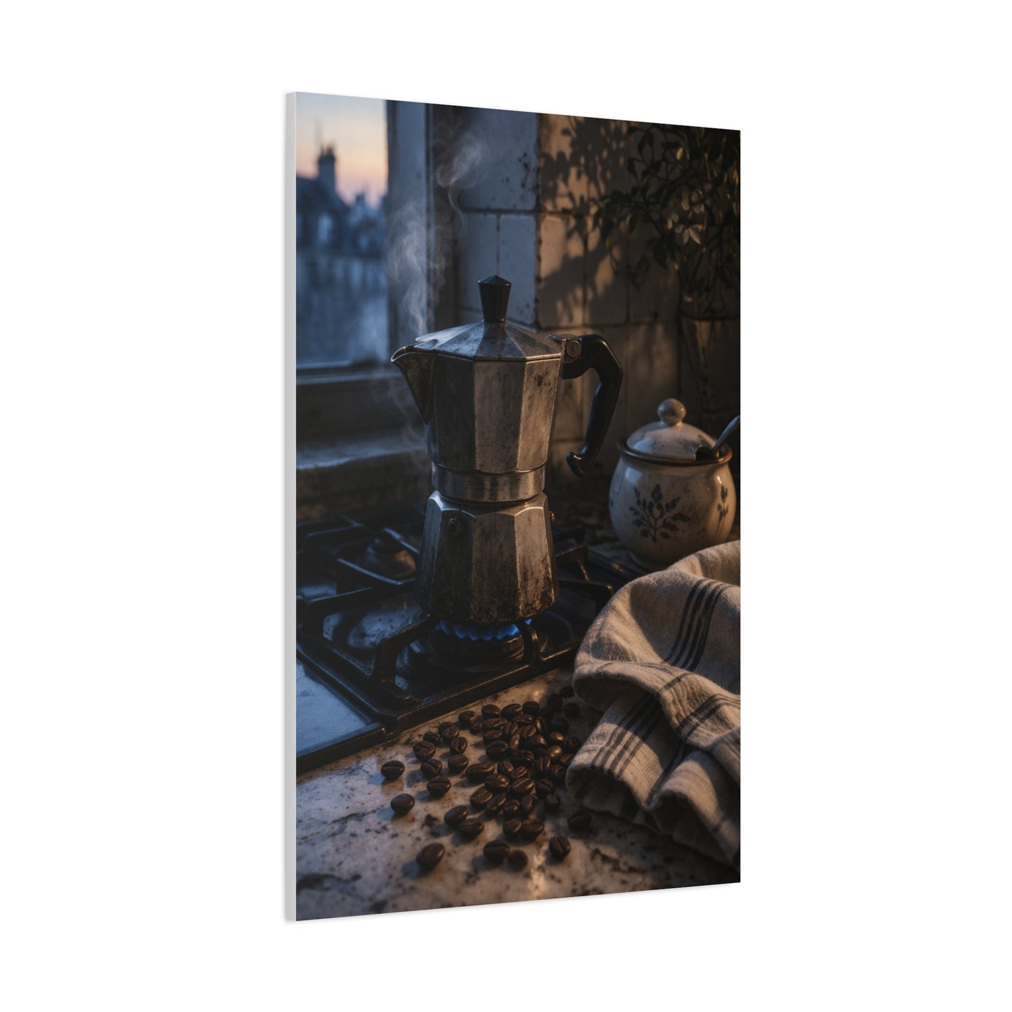 Italian Moka Pot Morning Ritual Wall Art & Canvas Print