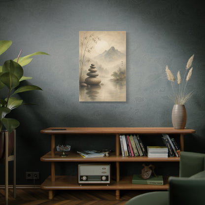 Zen Sacred Stone Landscape Wall Art & Canvas Print