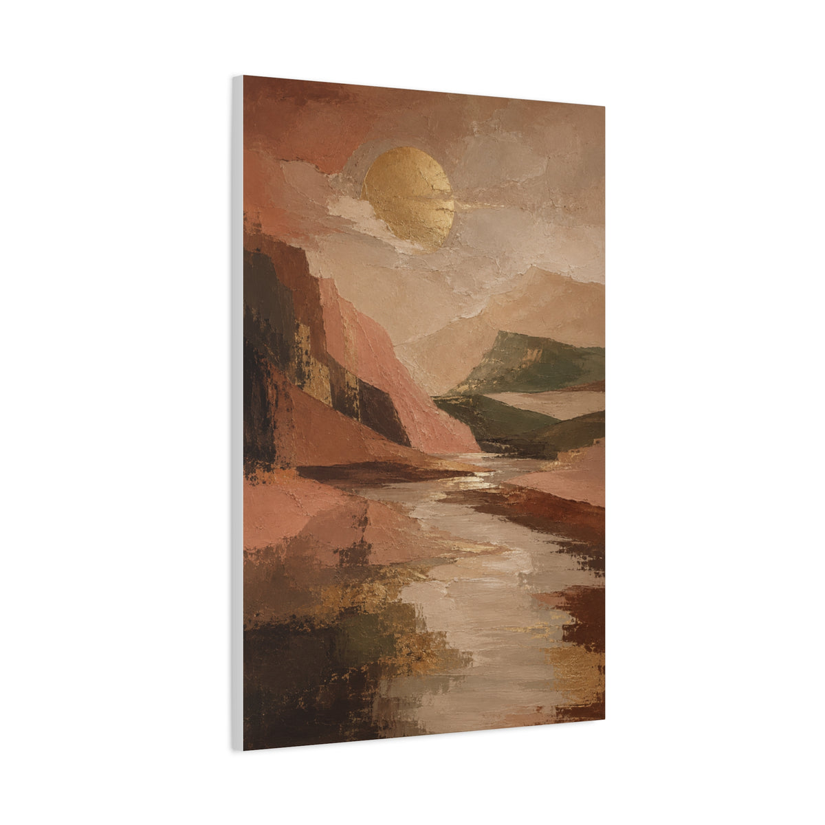 Abstract Earth Landscape Gold Horizon Wall Art & Canvas Print