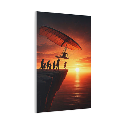 Cliffside Takeoff Into the Sunset Wall Art & Canvas Prints