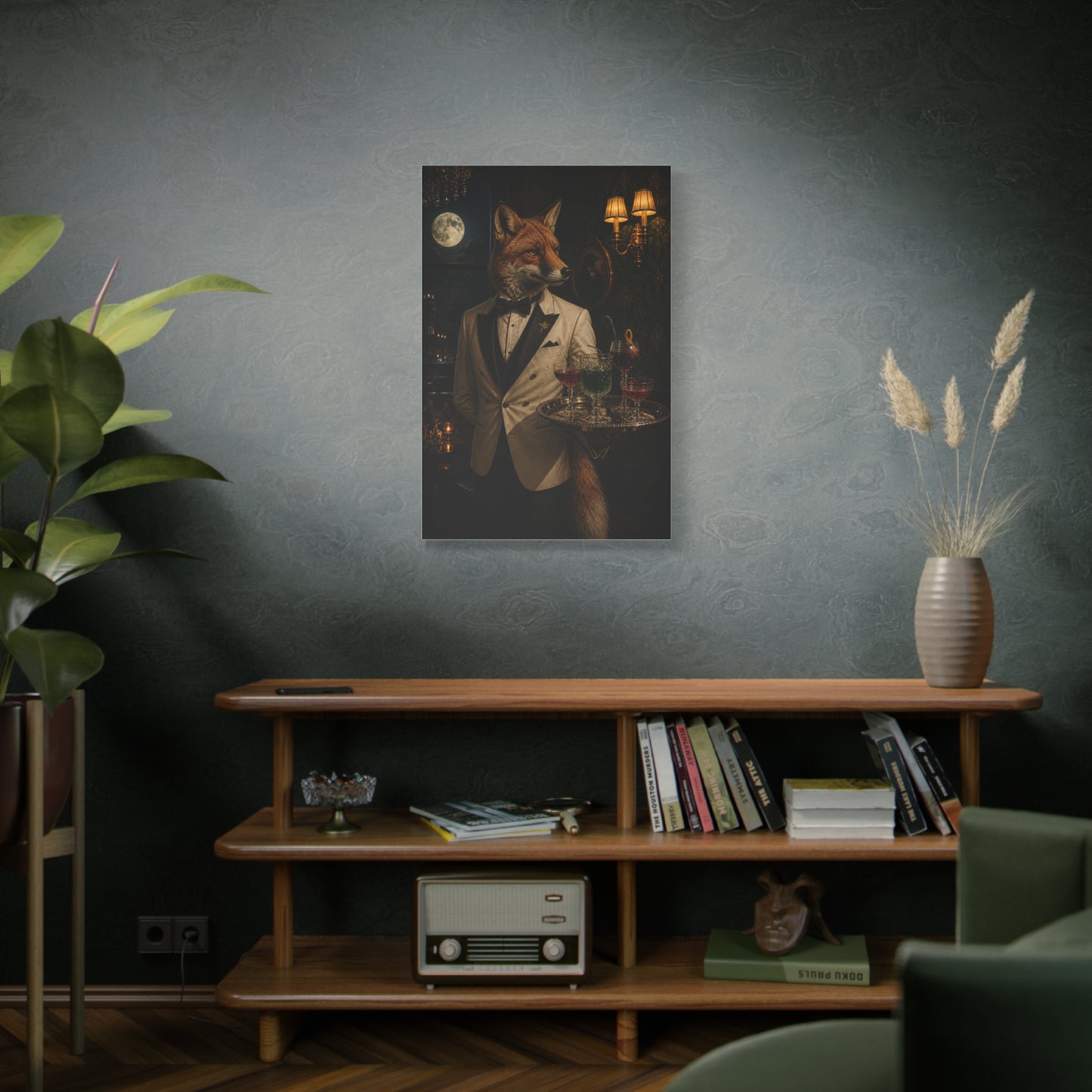 Fox Cocktail Waiter Speakeasy Wall Art & Canvas Print