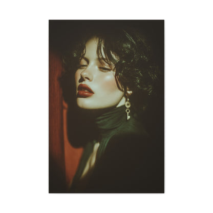 Vintage Key Noir Portrait Wall Art & Canvas Print