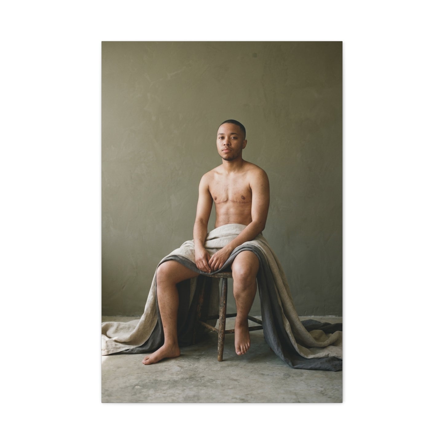 Contemporary Male Nude Portrait Wall Art & Canvas Print