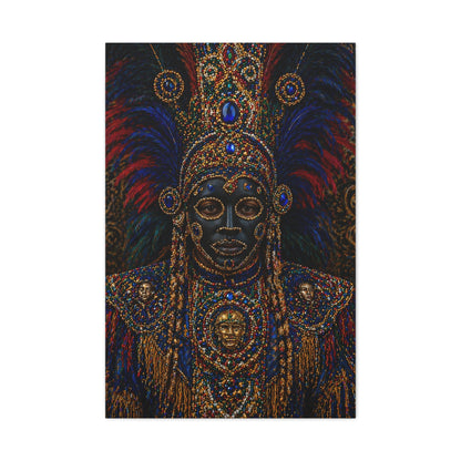 Black Masking Ceremonial Portrait Wall Art & Canvas Print
