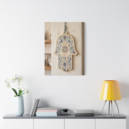 Ceramic Hamsa Blessing Wall Art & Canvas Print