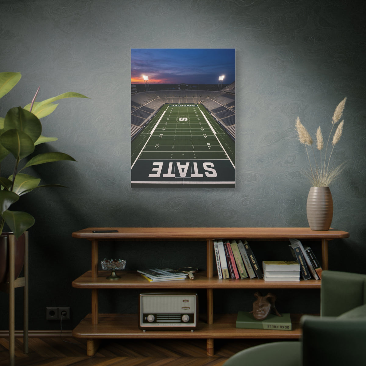 Stadium Under Lights Panorama Sports Wall Art & Canvas Print
