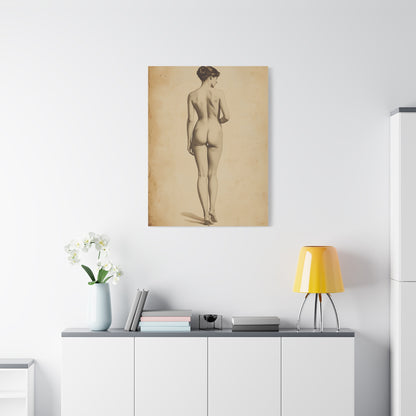 Classical Back Study Figure Wall Art & Canvas Print