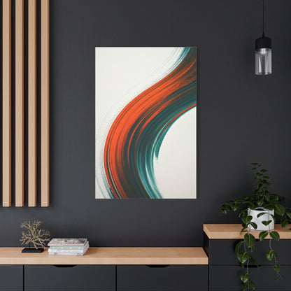 Curved Ember Flow Abstract Wall Art & Canvas Prints