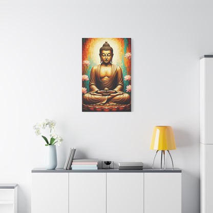 Sacred Lotus Buddha Portrait Wall Art & Canvas Prints