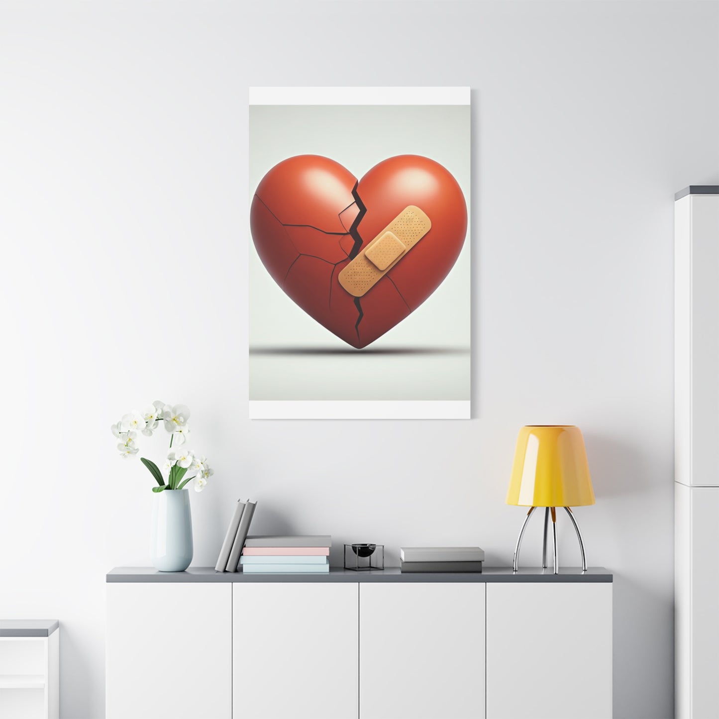 Patched Heart Wall Art & Canvas Prints