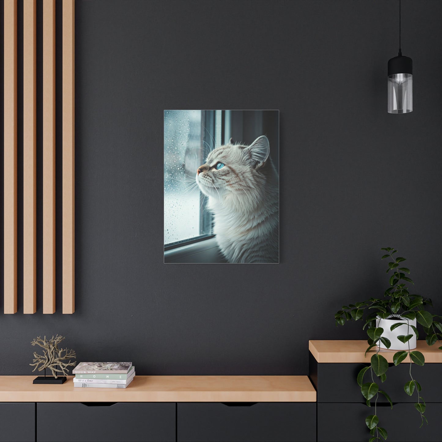 Rainy Window Cat Wall Art & Canvas Prints