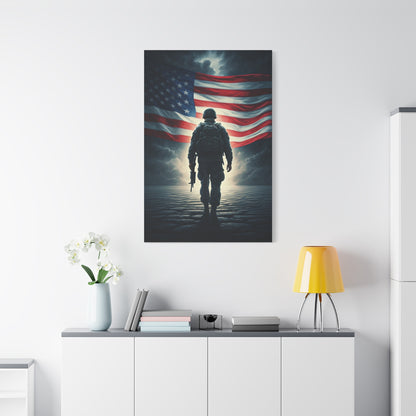 Soldier Standing for Freedom Wall Art & Canvas Prints .