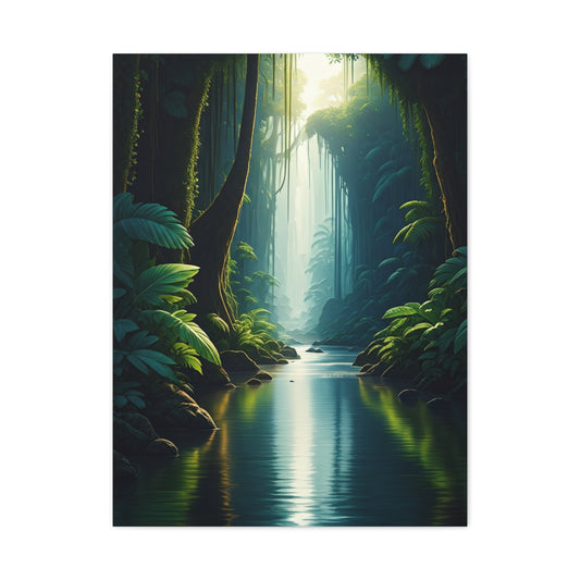 Hidden Jungle Falls Wall Art & Canvas Prints
