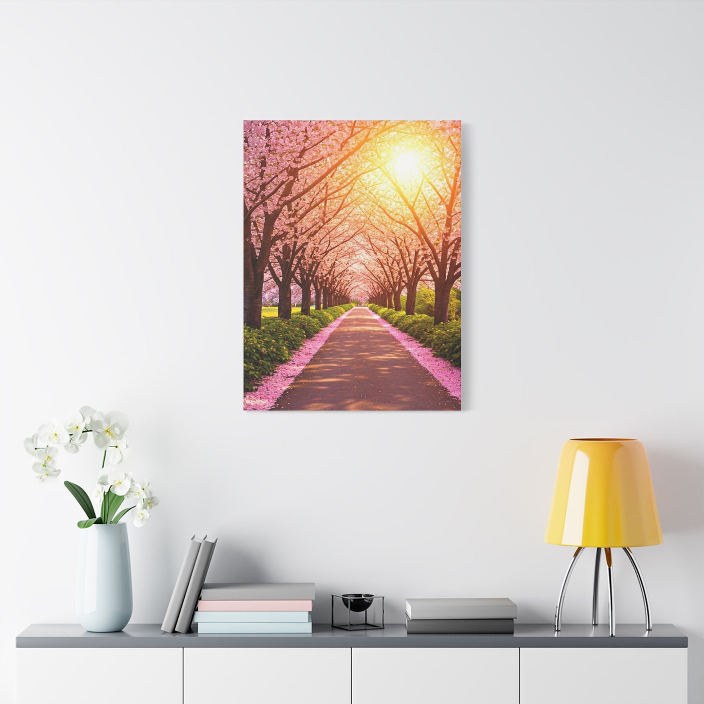 Cherry Blossom Tree Tunnel Spring Pathway Wall Art & Canvas Prints