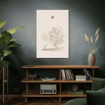 Minimal Marathon Runner Sports Wall Art & Canvas Print