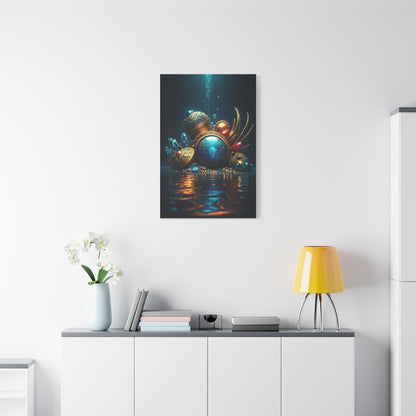 Sunken Royal Treasure Relics in Deep Blue Water Wall Art & Canvas Prints
