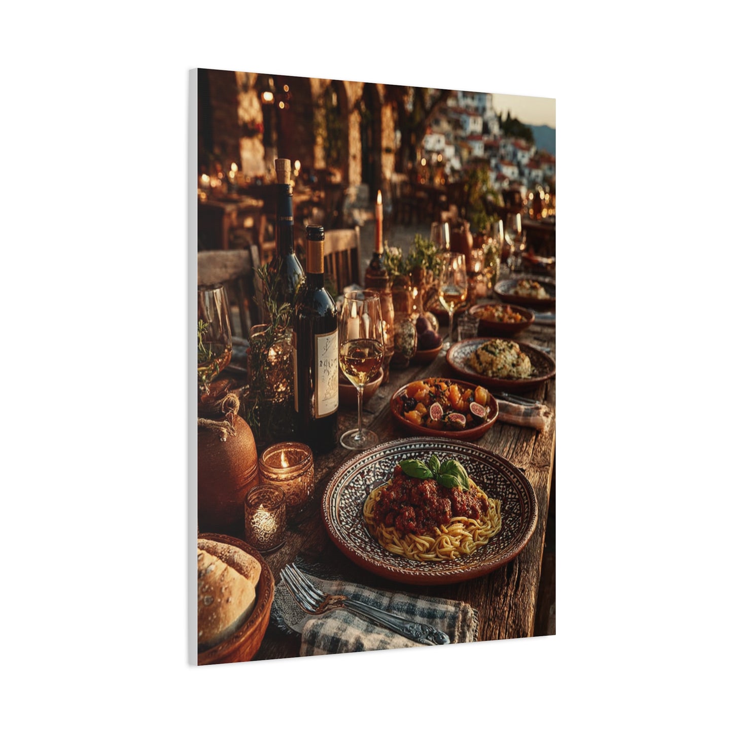 Italian Al Fresco Dinner Table Wall Art & Canvas Print