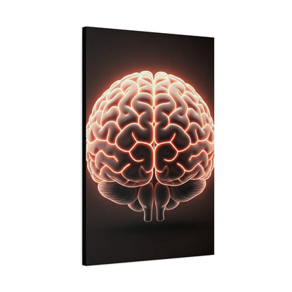 Illuminated Human Brain Wall Art & Canvas Prints