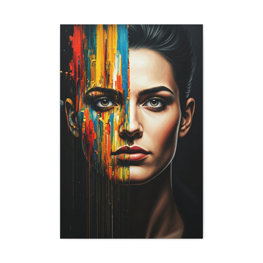 Split Spectrum Portrait Wall Art & Canvas Print