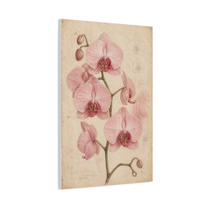 Vintage Orchid Botanical Study Wall Art & Canvas Print