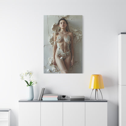 Textured Plaster Figure Composition Wall Art & Canvas Print