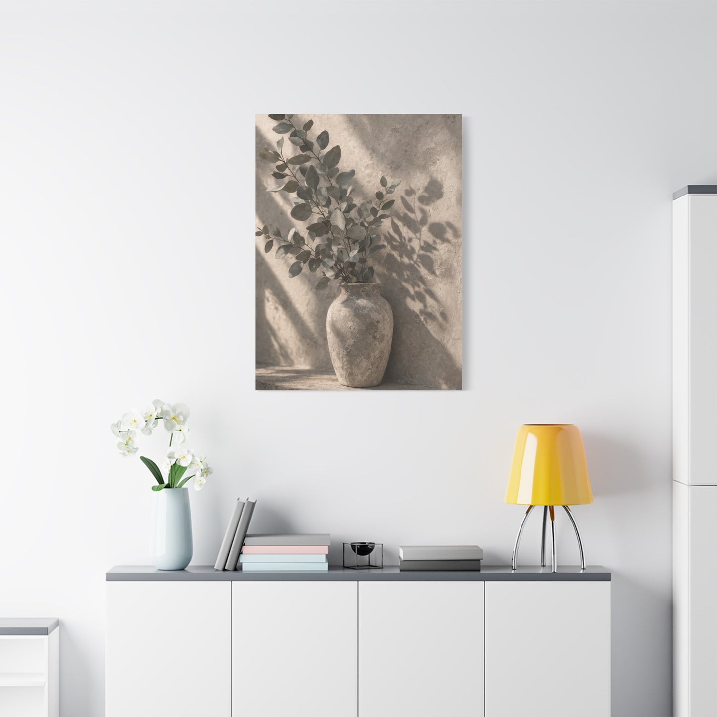 Eucalyptus Shadow Still Life Wall Art & Canvas Print