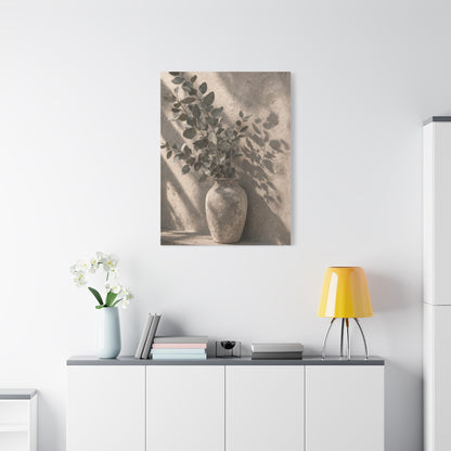 Eucalyptus Shadow Still Life Wall Art & Canvas Print