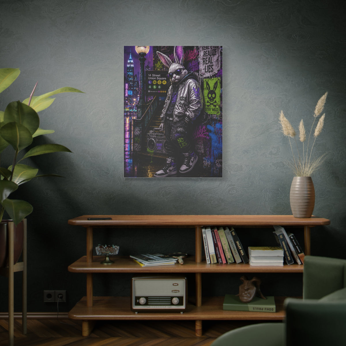 Urban Rebel Bunny NYC Street Wall Art & Canvas Print
