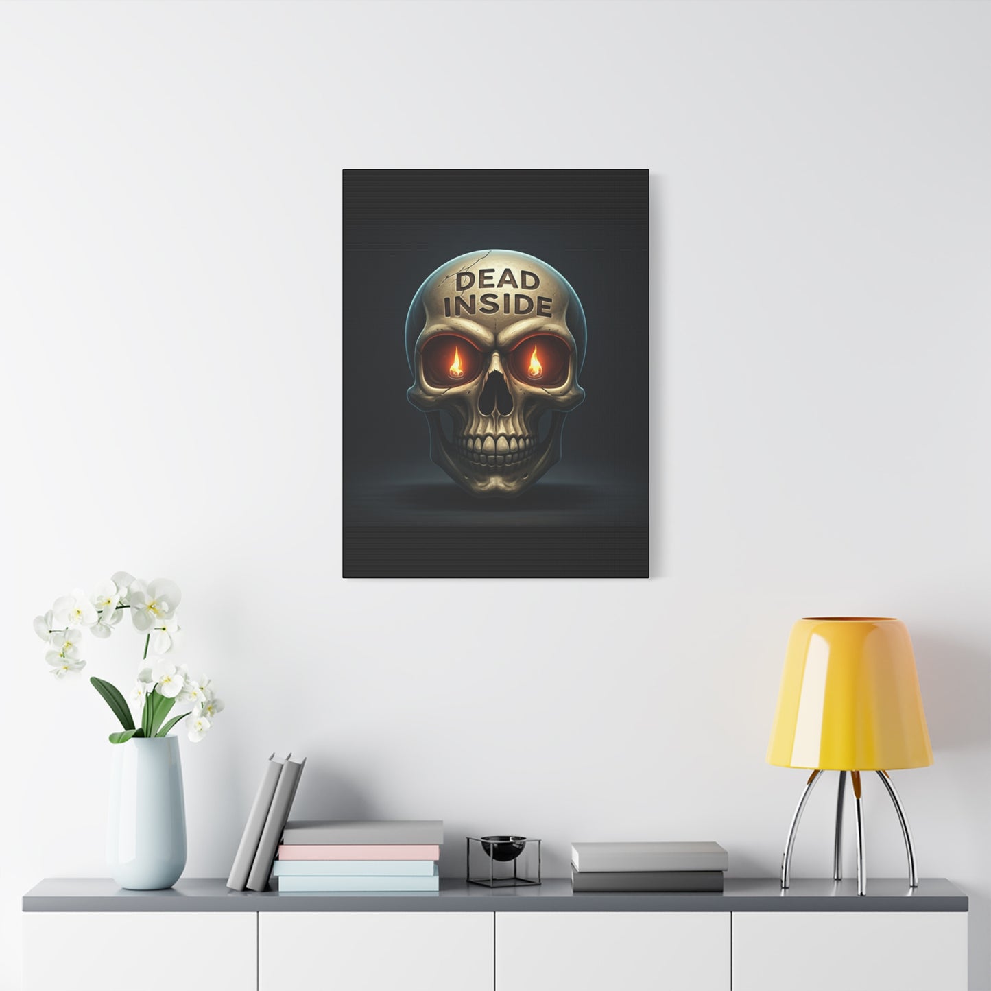 Dead Inside Inferno Skull Wall Art & Canvas Print
