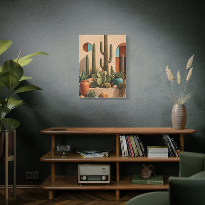Desert Modern Cactus Garden Southwest Wall Art & Canvas Print