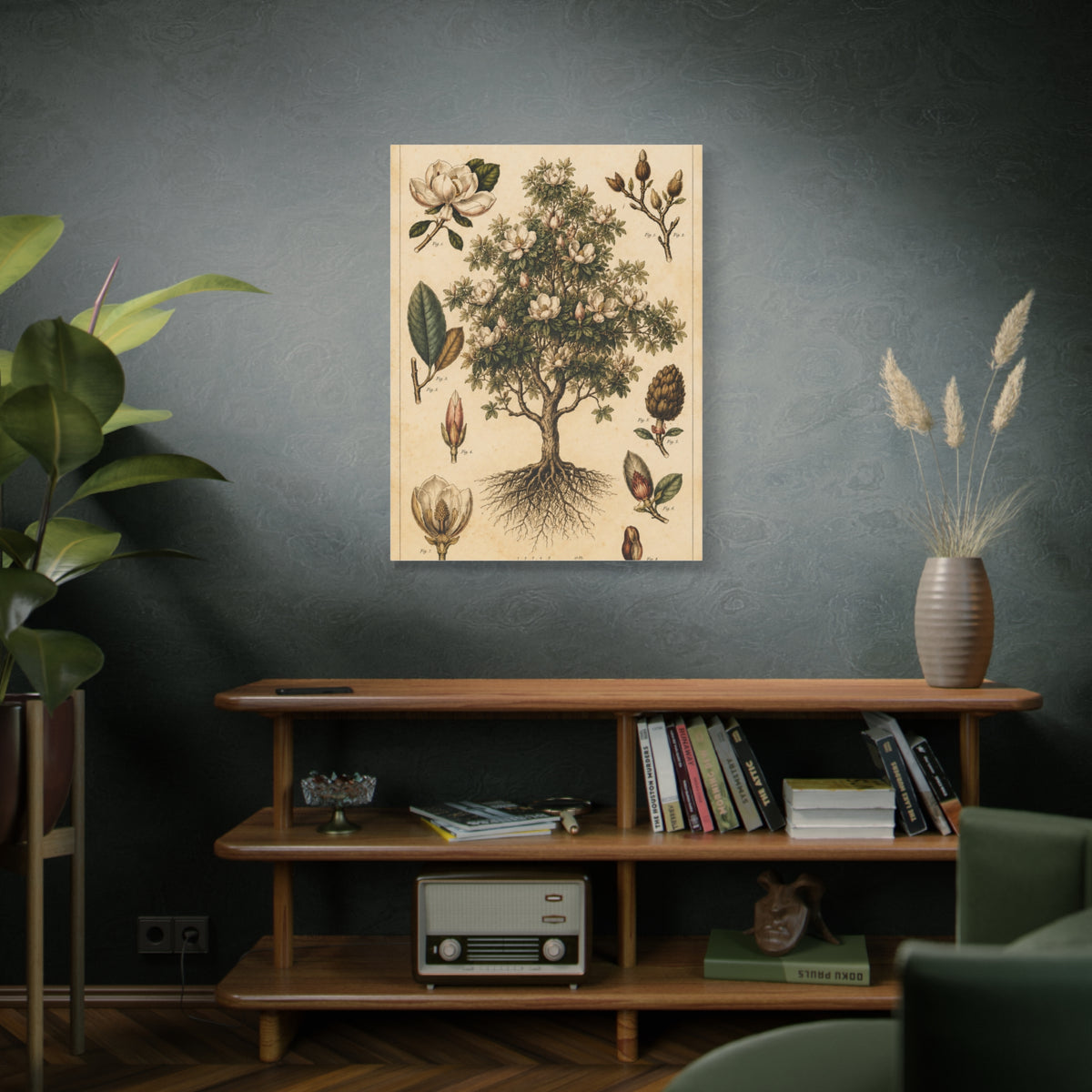 Vintage Magnolia Botanical Study Trees Wall Art & Canvas Print