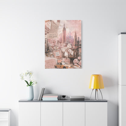 Romantic Blush NYC Dream Collage Wall Art & Canvas Print