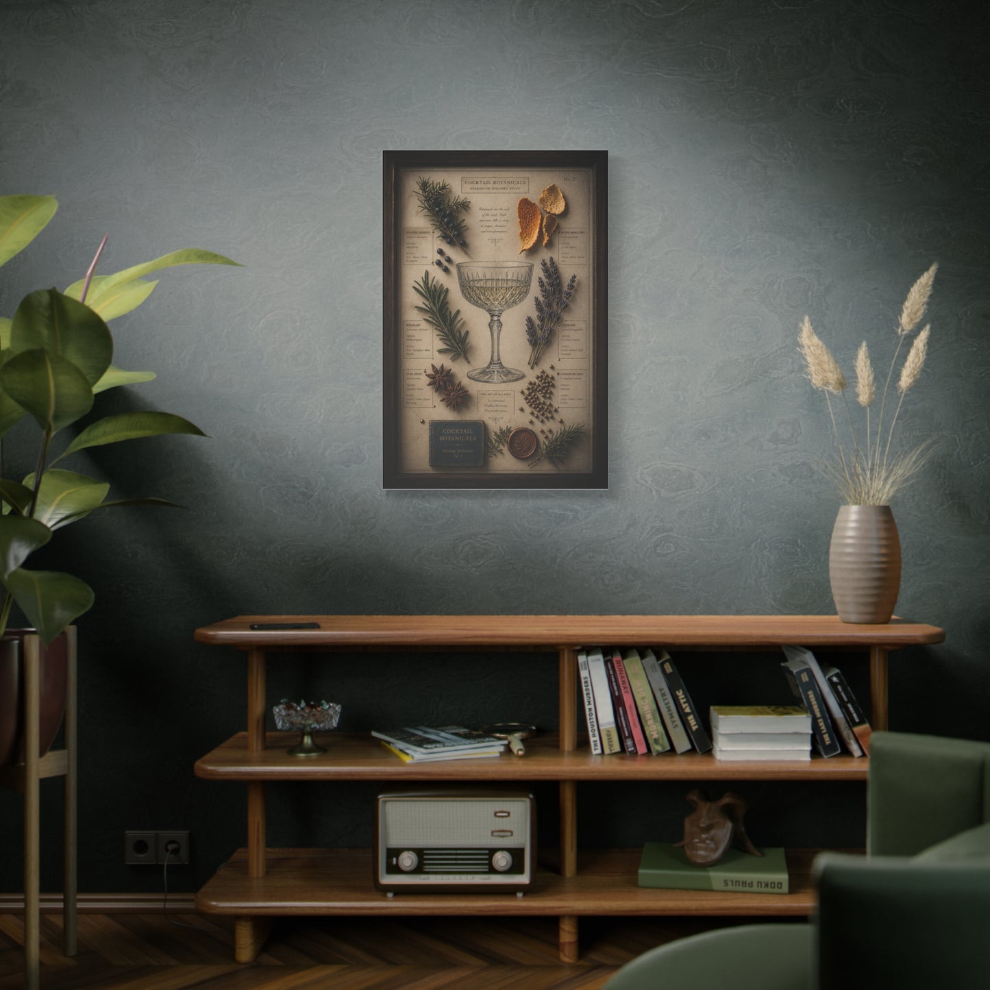 Cocktail Botanical Herbarium Study Wall Art & Canvas Print