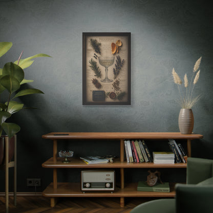 Cocktail Botanical Herbarium Study Wall Art & Canvas Print