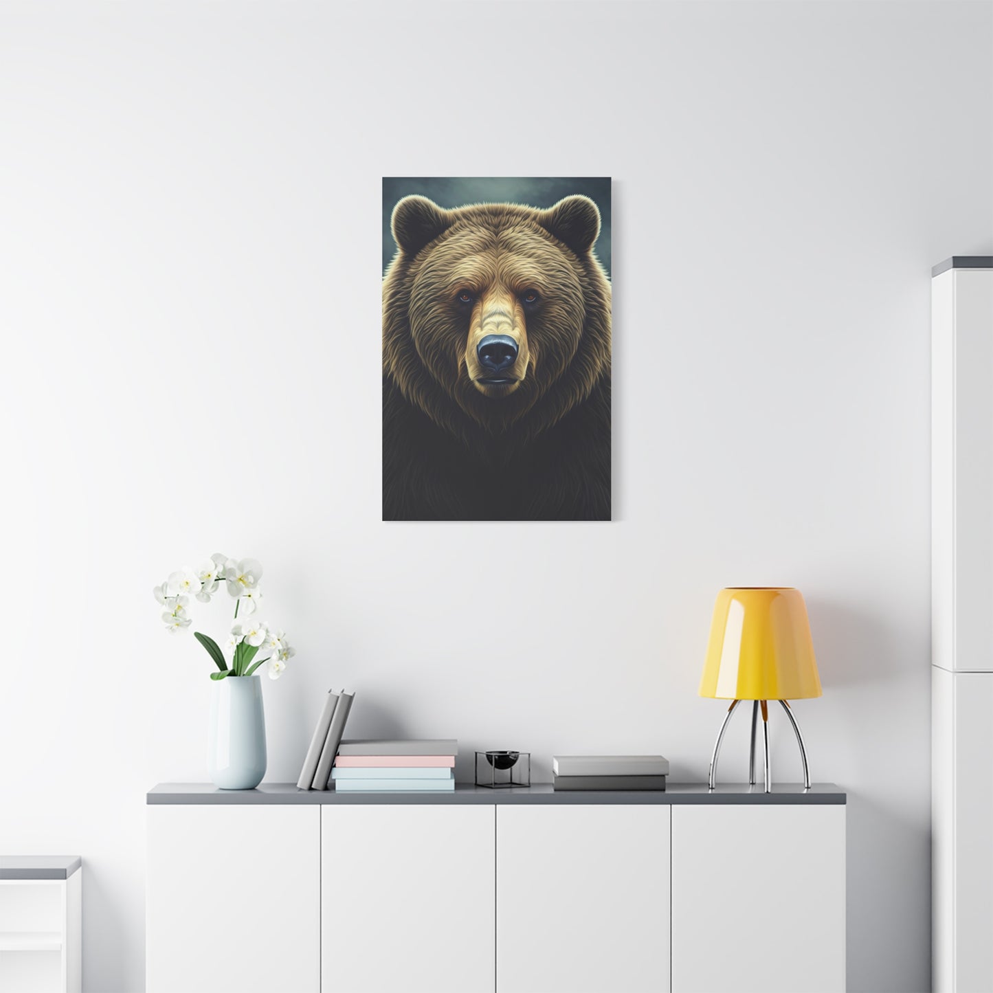 Vibrant Artistic Grizzly Portrait Wall Art & Canvas Prints