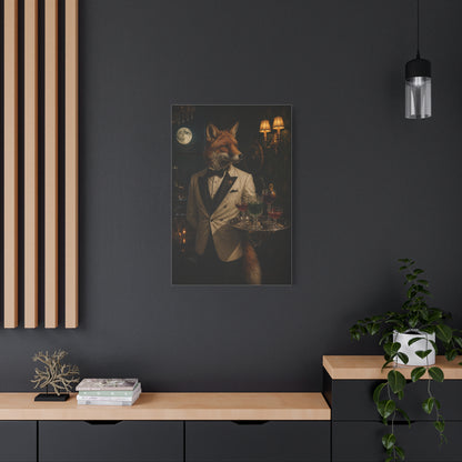 Fox Cocktail Waiter Speakeasy Wall Art & Canvas Print