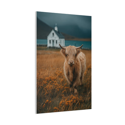 Highland Cow Farm Pasture Wall Art & Canvas Print