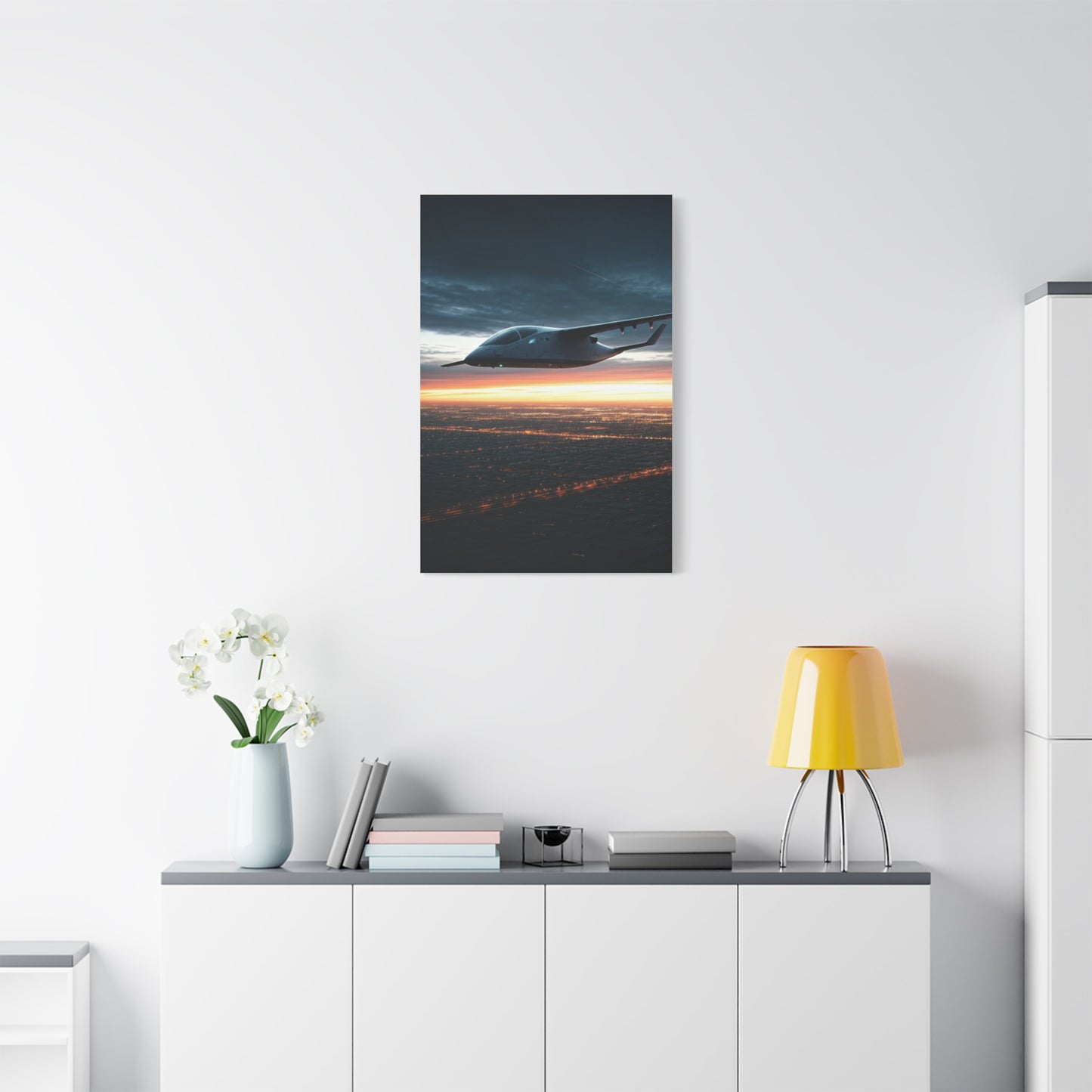Twilight Cruiser Over Lights Wall Art & Canvas Prints